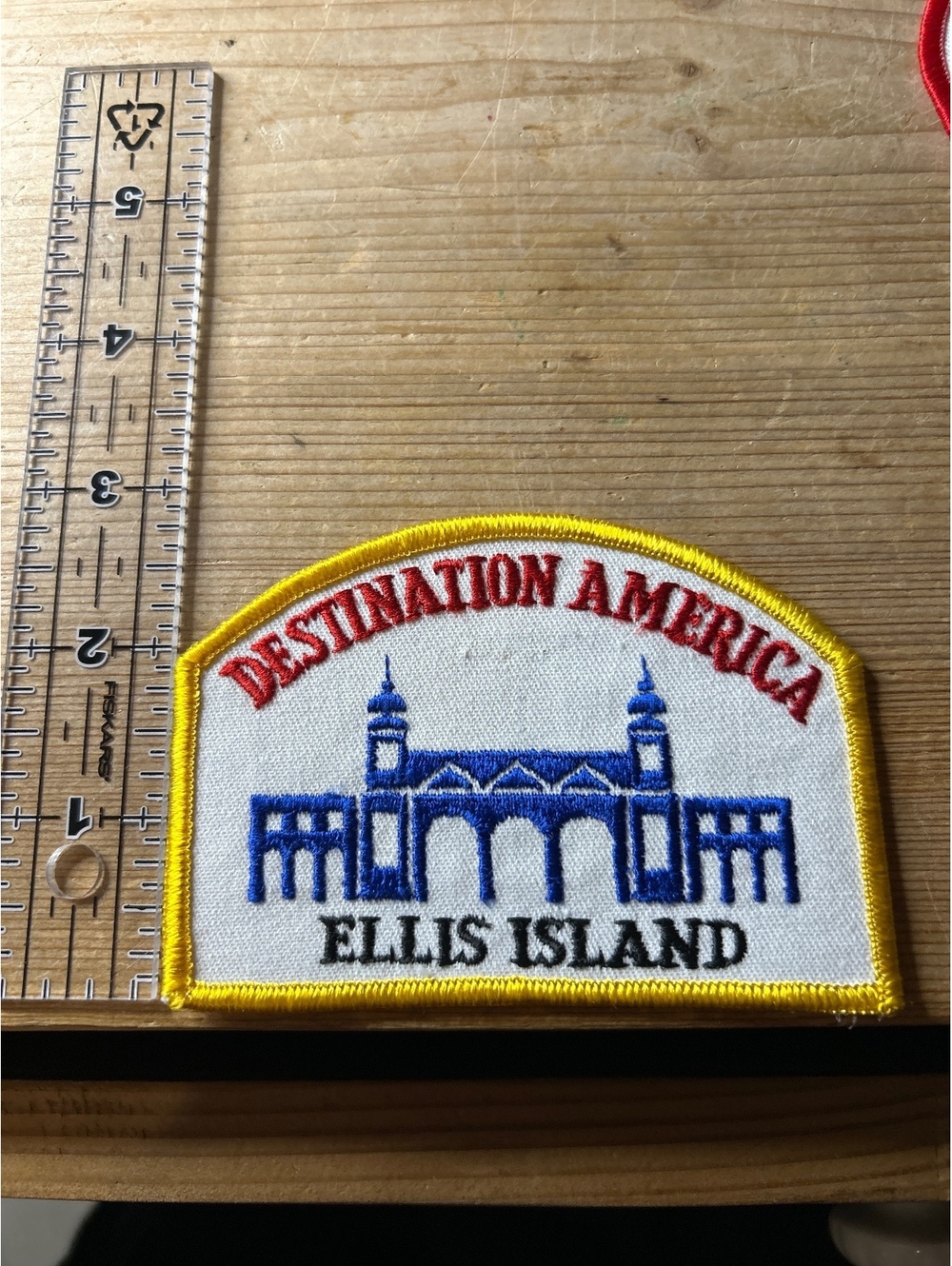 Vintage Destination America Ellis Island Embroidered Patch